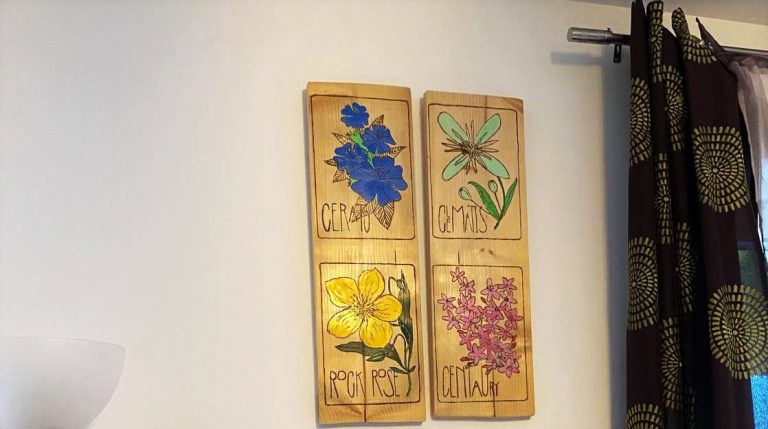 Pyrogravure de tableaux de fleurs – DIY décoration d&rsquo;intérieur