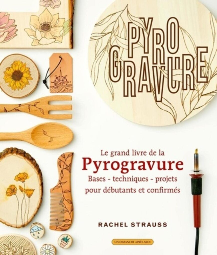Couverture de livres pour apprendre la pyrogravure